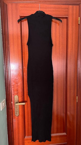 Vestido largo Bershka negro