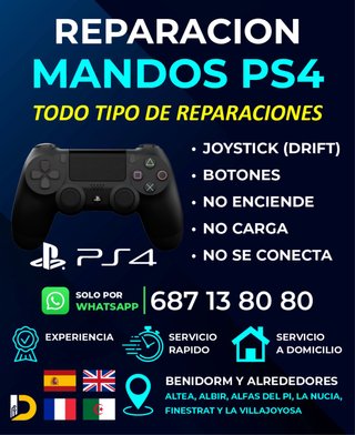 REPARACIÓN MANDOS PS4