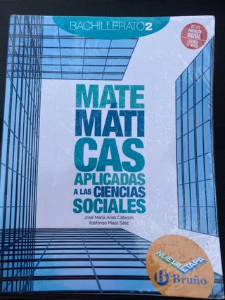 Matemáticas aplicadas a las ciencias sociales, ...