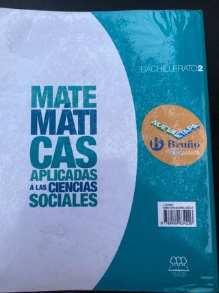Matemáticas aplicadas a las ciencias sociales, ...