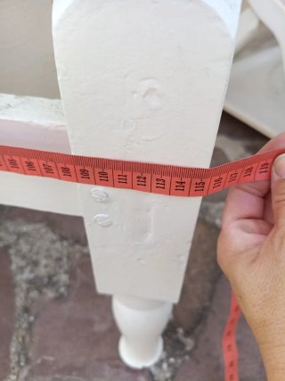 Cabecero de madera blanco 105cm