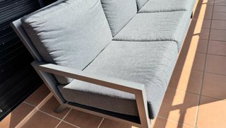 Sofá Exterior 3 Plazas Gris Metal