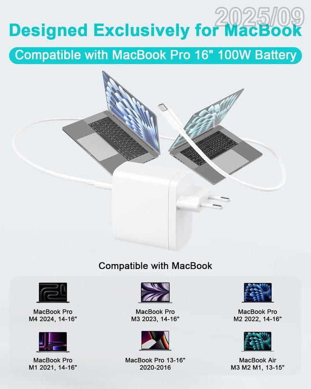 SATURNDOCK Cargador USB-C 100W Compatible MacBook