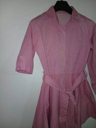 Vestido de algodón a rayas para mujer