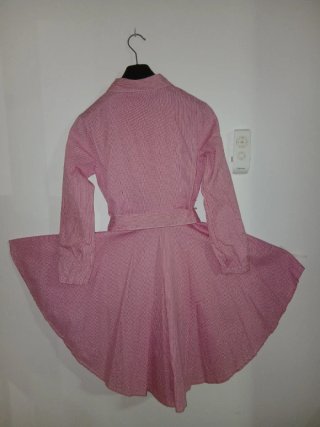 Vestido de algodón a rayas para mujer