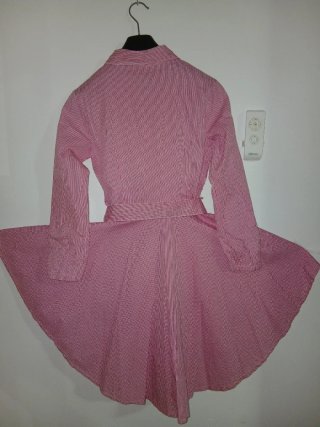 Vestido de algodón a rayas para mujer