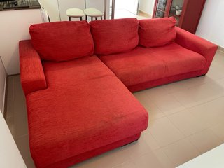 Sofá Chaise Longue Rojo