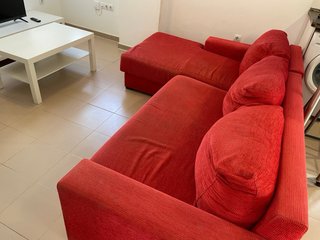 Sofá Chaise Longue Rojo