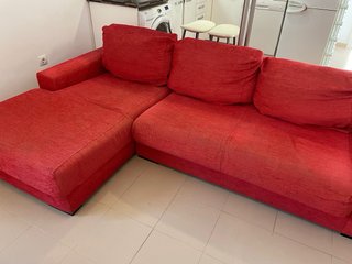 Sofá Chaise Longue Rojo