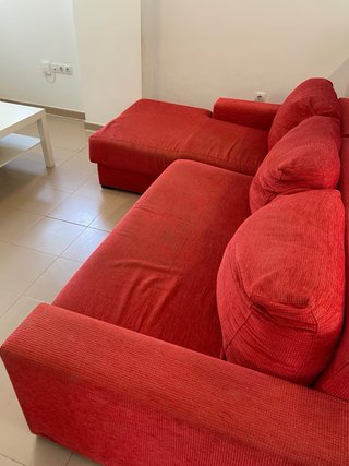 Sofá Chaise Longue Rojo