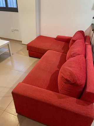 Sofá Chaise Longue Rojo