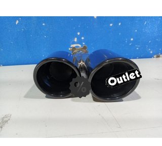 DC COLA IZQ ESCAPE UNIVERSAL 4 x 89MM ACERO INOX NEGRO AHUMA