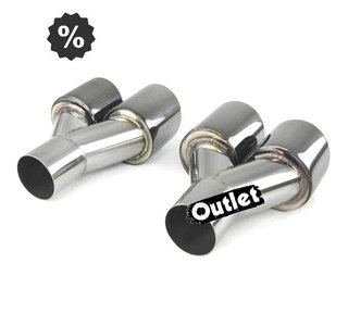 DC COLA IZQ ESCAPE UNIVERSAL 4 x 89MM ACERO INOX NEGRO AHUMA