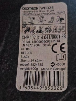Casco Negro JOE 300 HFS