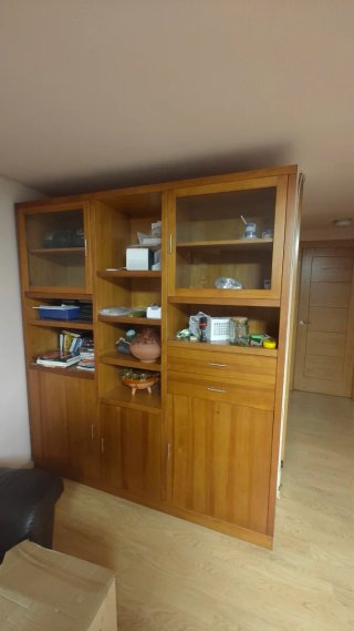 Estantería vitrina madera pino maciza