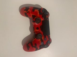 Mando compatible PS4 Camuflaje Rojo + Cable