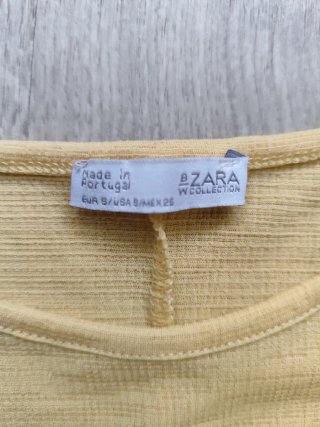 Top asimétrico amarillo · Zara · S perfecto estado