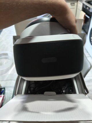 PS VR con cascos,no contiene los juegos de la caja