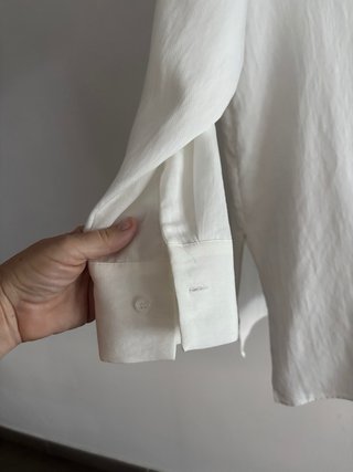 Blusón Zara Blanco Talla M