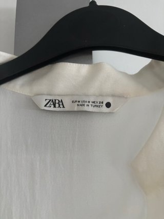 Blusón Zara Blanco Talla M