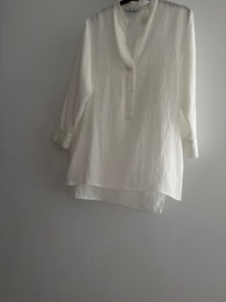 Blusón Zara Blanco Talla M