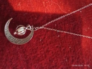 Collana acciaio luna e sole nuova regalo non gradi