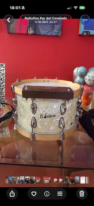 Tambor gonalca con caja china , Correaje y funda