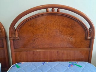 2 Camas 90cm Madera con colchones flex de 90×1,82