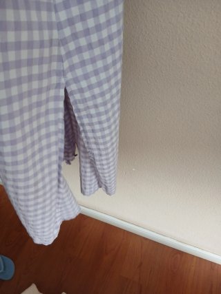 Vestido cuadros vichy M-L morado