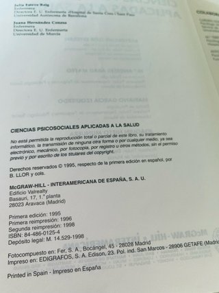 Ciencias psicosociales aplicadas a la salud