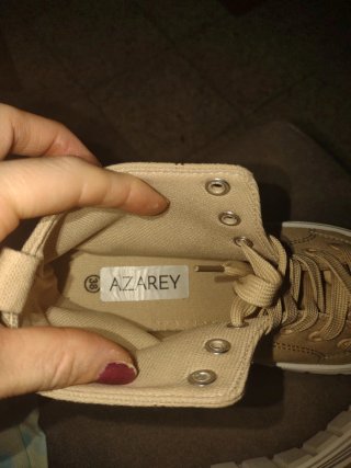 Botas de lona altas beige