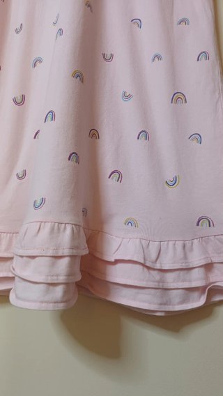 Vestido niña algodón arcoíris T7