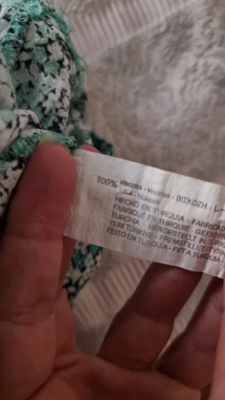 Falda pantalón Zara floral verde