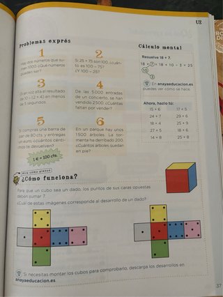Libros texto Anaya 4 de Primaria Matemáticas