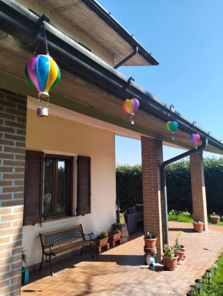 Set Lanterne Solari Mongolfiera 4 pezzi