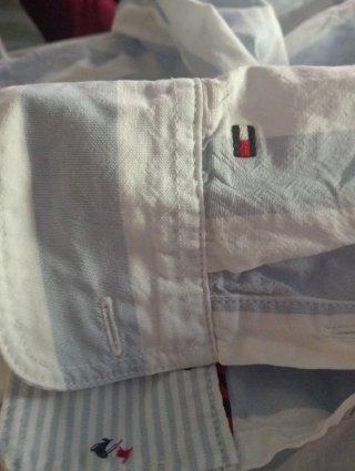 Camisa Rayas Azul y Blanca Tommy Hilfiger Mujer