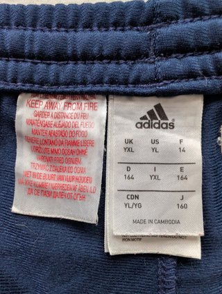 Pantalón Deportivo Adidas Azul Talla 164