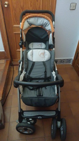 Carrito gemelar Jane Twin Two naranja