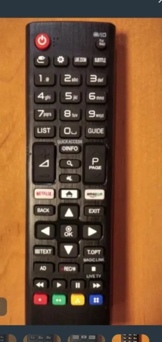 Mando a distancia para televisión LG Smart TV
