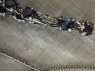 Collar y Pulsera Swarovski Morado/Plata