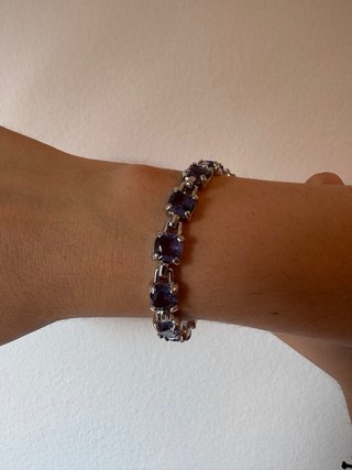 Collar y Pulsera Swarovski Morado/Plata