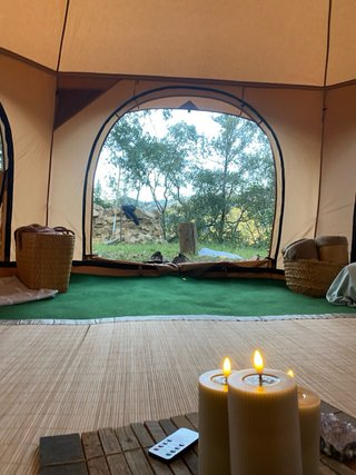 Carpa VEVOR Lona 4 Estaciones Beige