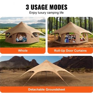 Carpa VEVOR Lona 4 Estaciones Beige