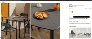 Conjunto mesa y 2 sillas jardín