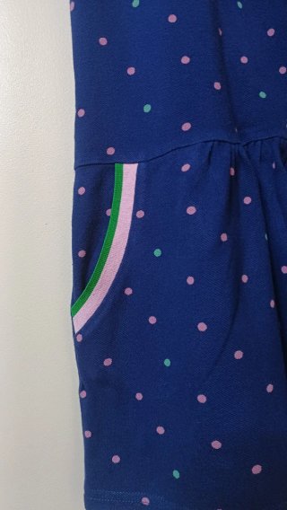 Vestido niña lunares azul T7
