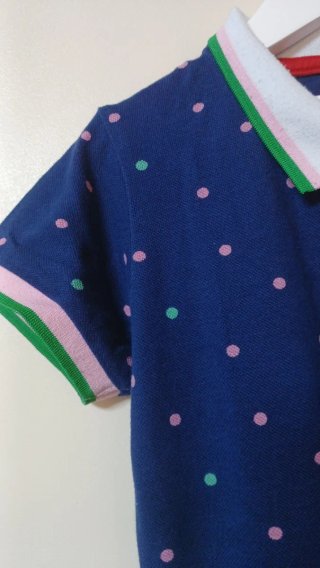 Vestido niña lunares azul T7