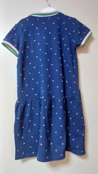 Vestido niña lunares azul T7
