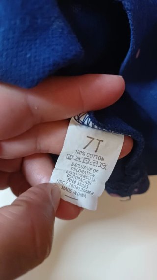 Vestido niña lunares azul T7