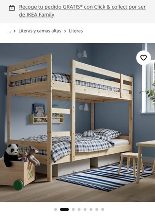 Litera Ikea madera niños