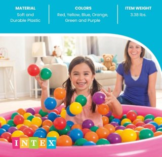 Intex Pack 100 Bolas Infantiles GRANDES de 8 cm